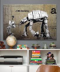 Graffiti art by banksy, i am your father, star wars spoof, in various sizes giclee printed on high quality matte canvas using archival inks. Star Wars Banksy I Am Your Father Gallery Wrapped Canvas Best Price And Reviews Zulily