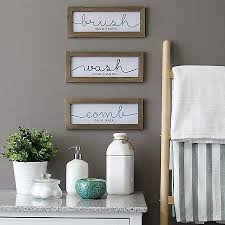 Wash Brush Comb Framed Wall Plaques Set Of 3 Kirklands Stratton Home Decor Bathroom Wall Decor Bathroom Decor