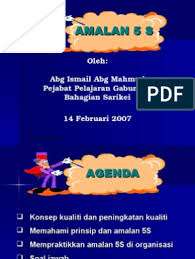 Antara sudut 5s yang terdapat di sana. Amalan 5s