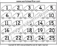Number Chart 1 25 Number Chart Free Printable Worksheets