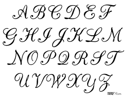 Printable Calligraphy Alphabet Chart Alphabet Image And