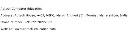 Ncc is regulated by the office of qualifications & examinations regulator. Aptech Computer Education Address Contact Number Of Aptech Computer Education