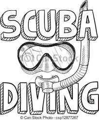 Clip Art Vector Of Scuba Diving Sketch Doodle Style Scuba Diving Scuba Diving Quotes Diving Quotes Scuba