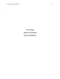 Apr 06, 2020 · position the title of the paper in the upper half of the page. How Do I Write An Apa Cover Page Free Templates Hloom