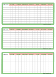 4 week to do chore chart checklists free printable