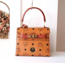 Nwt dooney & bourke large leather lexington kelly green shoulder bag tote. Mcm Handbag Visetos Cognac Mini Kelly Tote Bag Purse Authentic 80s Tote Bag Purse Mcm Handbags Bags