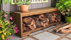 Add style and storage to your outdoor space with this wood and resin deck box. Build A Bench With Firewood Storage