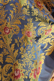 Light orange cotton silk saree. Italian Silk Blend Blue Brocade Fabric With Gold Floral Pattern And Red Roses Contemporary Production Based On Ancient 17th Century Design