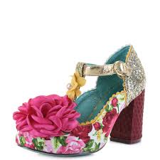 Details About Womens Poetic Licence Lantana Red Floral Mary Jane Shoes Shu Size