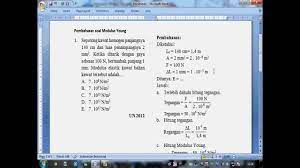 Maybe you would like to learn more about one of these? Contoh Soal Pembahasan Contoh Soal Modulus Young Icpns