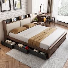 Check out this simple yet elegant, classical bed frame diy guide from inkwell press. Sheep Nordic Bed With Mattress Bedroom Furniture Simple Air Pressure High Box Bed Storage 1 5 Meters Single Box Bed Double Storage Shopee Singapore