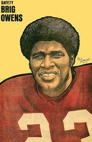Brig Owens, Redskins, Washington Star newspaper poster. Artwork by Bill  Garner, 1972.
