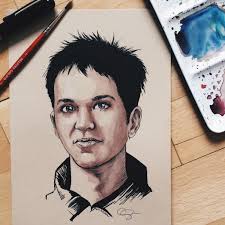 I finished drawing my favorite Placebo cover.