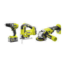 Pack 3 Outils Ryobi R18ck3c 252s Outils Ryobi Perceuse Visseuse