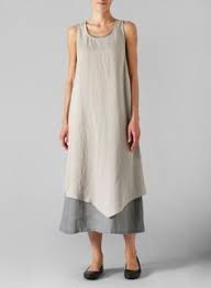 Linen Double Layered Long Dress Linen Dresses Clothes Design Fashion