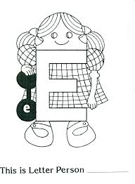 Letter Person E Letter People People Coloring Pages Alphabet Coloring Pages