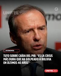 El candidato a la Presidencia Jorge Tuto Quiroga emitió un criterio sobre  el informe del Instituto Nacional de Estadísticas (INE) que señala que el  Producto Interno Bruto (PIB) cayó hasta -2,60% en