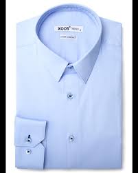 Men S Light Blue Dress Shirt Navy Blue Braid Xoos Ca