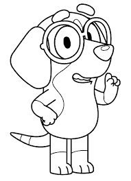 You will learn to colour pages. Drawing 9 From Bluey Coloring Page