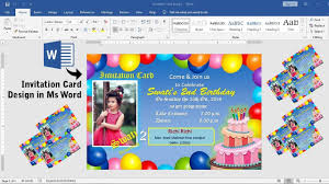 There are a lot of celebrations where an invitation a college farewell invitation card is given by the graduates to their cograduates to congratulate them while inviting them to a small farewell party. Birthday Invitation Card Design In Ms Word 2019 Invitation Card Design Tutorial Ms Word Youtube