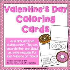 The cutest valentines day free printables for kids of all ages. Donut Themed Valentine S Day Printable Coloring Cards Tpt