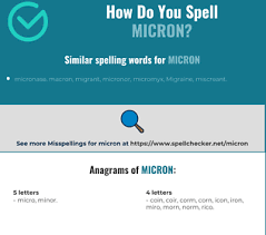 Correct Spelling For Micron Infographic Spellchecker Net