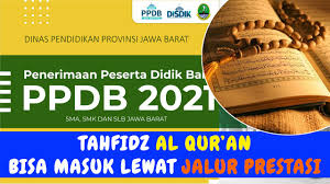 Penerimaan calon peserta didik melalui jalur prestasi sebagaimana dimaksud dalam pasal 12 ayat (1) seleksi jalur prestasi berbasis akademik, dilaksanakan berdasarkan hasil ranking nilai un yang diurutkan dari nilai. Daftar Ppdb Sma Smk Jabar 2021 Jalur Prestasi Keagamaan Tahfidz Al Qur An Youtube