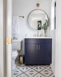Interior design ideas small lot modern farmhouse by homebunch.com. Trendy Cabinet Colors That Aren T White Kimberlee Marie Interior Design Bathroom Interior Blue Bathroom Vanity Bathroom Interior Design
