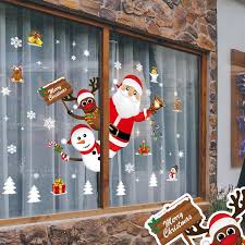 Check spelling or type a new query. Christmas Window Clings Decals Reusable Xmas Decoration Stickers With Snowflakes Santa Claus For Christmas Party Decoration Style 1 Walmart Canada