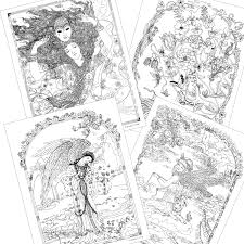 Mythical creature fairy coloring pages for adults. Fantasy Adult Coloring Book Of Mythical Fairies In Gardens And Forests With Other Magical Creatures Fairies Coloring Book History Criticism Literature Fiction