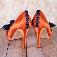 Does burnt orange and navy blue match. Love It Buy It Here Are The Deets Not Quite Right Design Your Own These Burnt Orange Wed Orange Wedding Shoes Navy Blue Wedding Shoes Blue Wedding Shoes
