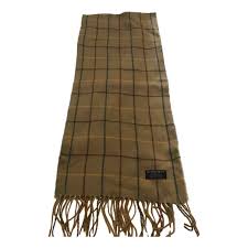 Nwt burberry cashmere blend metallic check red scarf fringe muffler. Cashmere Scarf Burberry Camel In Cashmere 11469260