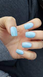 See these beautiful light blue acrylic nails with glitter, diamonds, geometric designs, and more. Short Square Light Blue Nails Short Square Acrylic Nails Light Blue Nails Blue Nails