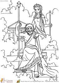 Dibujo infantil de unir puntos para imprimir gratis y colorear con niño. Coloriage Zeus Et Hera Zeus Et Hera Coloriage Zeus