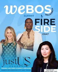 🚨🚨ANNOUNCEMENT ALERT🚨🚨 The Mayor's Office of Women's Advancement is  proud to partner with @justus_pod for an engaging Fireside Chat at the  WEBOS Summit! Join Tashira Halyard and Margo Lindauer in a thought-provoking