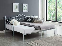 Canape lit extensible 3 places avec toit resine tressee. Lit Banquette Extensible Sebille 90x200 Cm Blanc