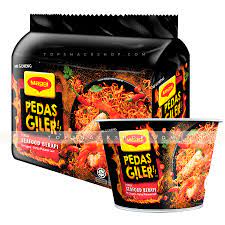 Masak maggi pedas giler cara bujang maggi pedas daging buger ramli follow instagram min. Maggi Pedas Giler Seafood Berapi Dry Noodle Extra Spicy Seafood Flavour 5 X 76g 98g My Topsnackshop