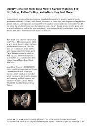 Check spelling or type a new query. Luxury Gifts For Men Best Men S Cartier Watches For Birthdays Fath