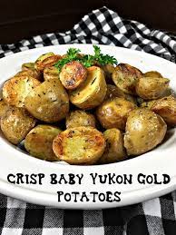 Crisp Baby Yukon Gold Potatoes Gold Potato Recipes Heart Healthy Recipes Low Sodium Potatoe Salad Recipe
