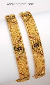 22k Gold Kada 235 Gk171 Buy This Latest Indian Gold Jewelry Design In 42 000 Grams For A Low Price Gold Bangles For Women Gold Bangles Design Gold Bangles