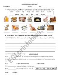 Maybe you would like to learn more about one of these? Recipe And Cooking Verbs Exam Esl Worksheet By Dipena27