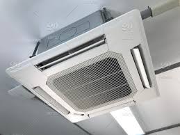 Ceiling air conditioner units are particularly suited to business environments, such as a offices, schools, restaurants and shops. Ceiling Type 4 Directions Air Vent System Hanging Air Conditioner Unit In A Modern Office Building Air Conditioner Atmosphere Cleanroom Modern Modern Workplace Culture Stock Photo 694edfee 563c 44ac A9ce 666042ba3e33