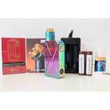 Paket Hemat Ngebul Mod Tesla Invader 3 Authen Rda Druga Lg Hg2 Charger Liquid Kapas Coil Shopee Indonesia