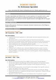 Professionally written and designed resume samples and resume examples. Retirement Specialist Resume Samples Qwikresume