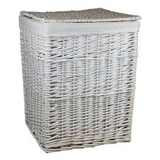 Sold and shipped by best choice products. Keswick White Wash Square Wicker Laundry Basket The Basket Company