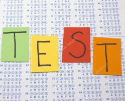 Scantron Test With Colorful Letters Stock Photo C Mybaitshop 11930326