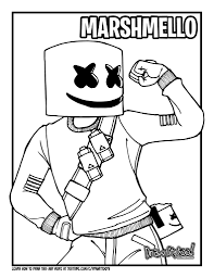 He is a popular dj and musician in white clothes. How To Draw Marshmello Fortnite Battle Royale Drawing Tutorial Draw It Too