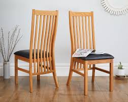 Wiseaction florence extension solid oak dining tab. Lichfield Oak Dining Chair Brown Leather Free Delivery Top Furniture