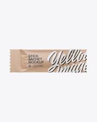 Download Kraft Stick Sachet Mockup In Sachet Mockups On Yellow Images Object Mockups PSD Mockup Templates