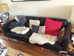 Ikea Sater 2 5 Seat Sofa Frasig Dark Brown Comfy Couch Home Decor Couch